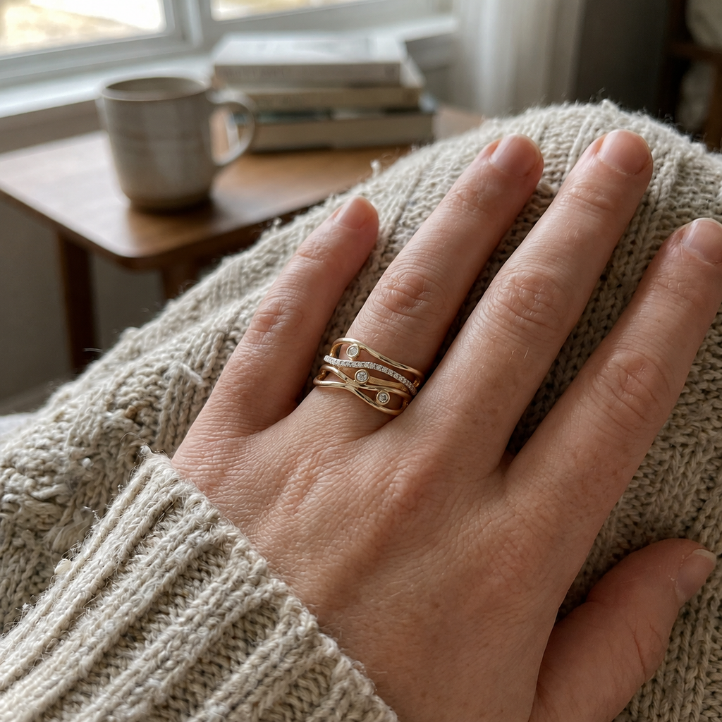 Interwoven Diamond Ring