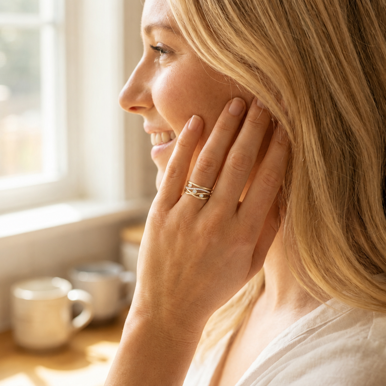 Interwoven Diamond Ring