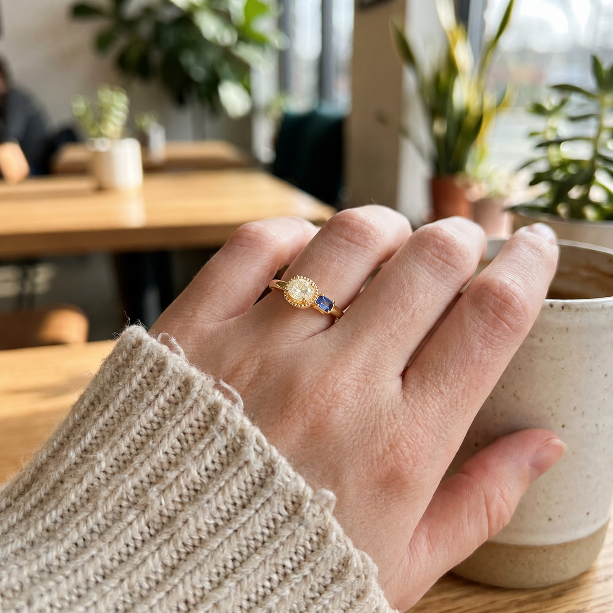 Sapphire Diamond Ring