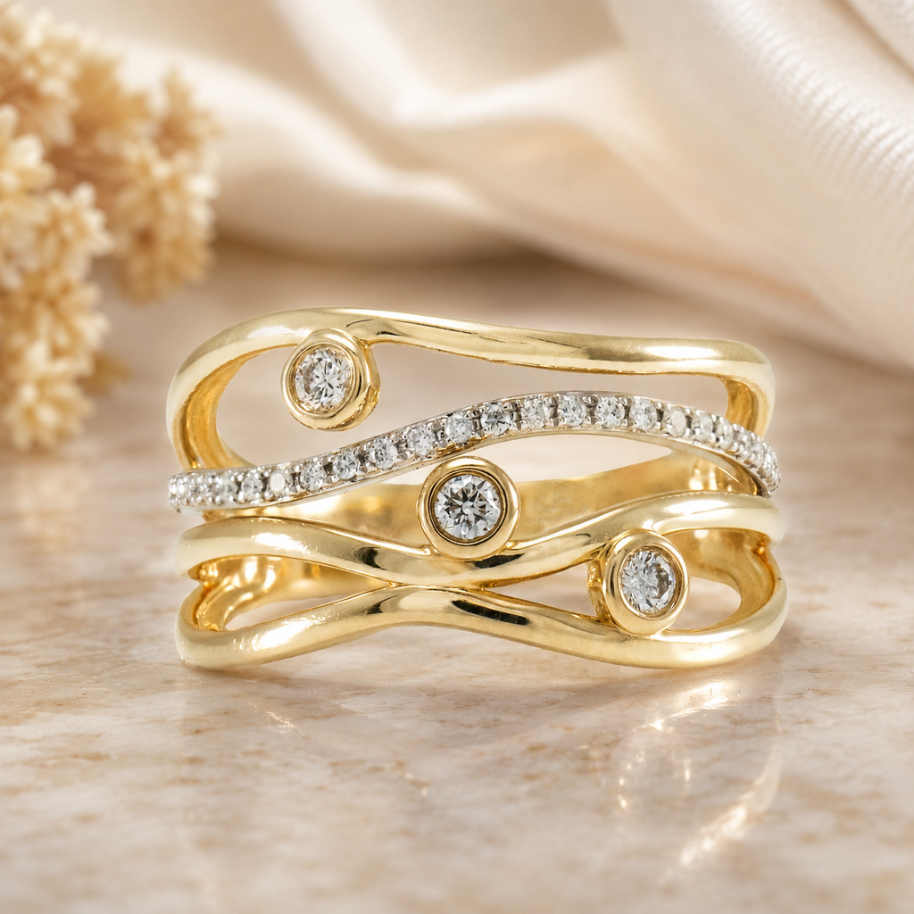 Interwoven Diamond Ring