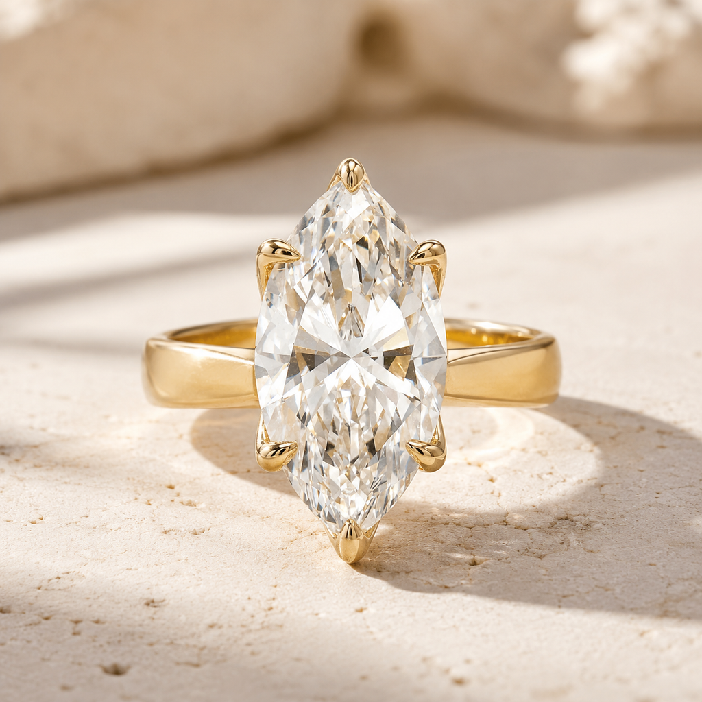 Adriatic Gold Marquise Ring