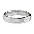 Thin Grooved - White Gold - Plain