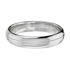 Thin Grooved - White Gold - Plain