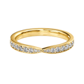 Intersect - Round - Yellow Gold - Pavé