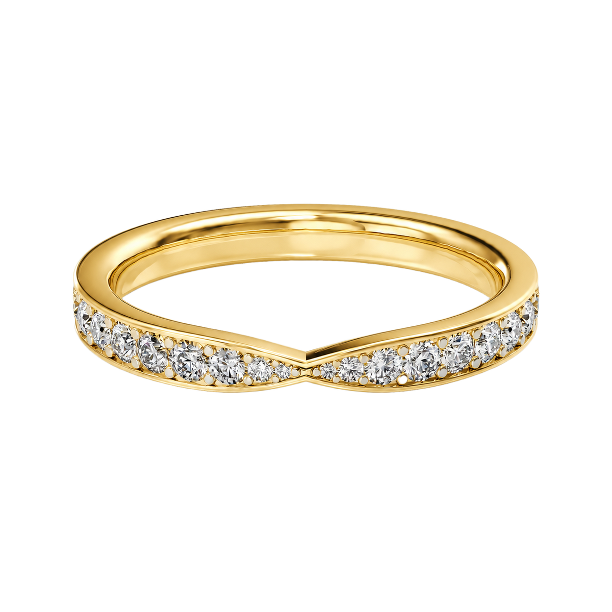 Intersect - Round - Yellow Gold - Pavé