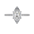 Brilliance Marquise Ring - Marquise - White Gold - Pavé