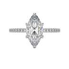 Brilliance Marquise Ring - Marquise - White Gold - Pavé