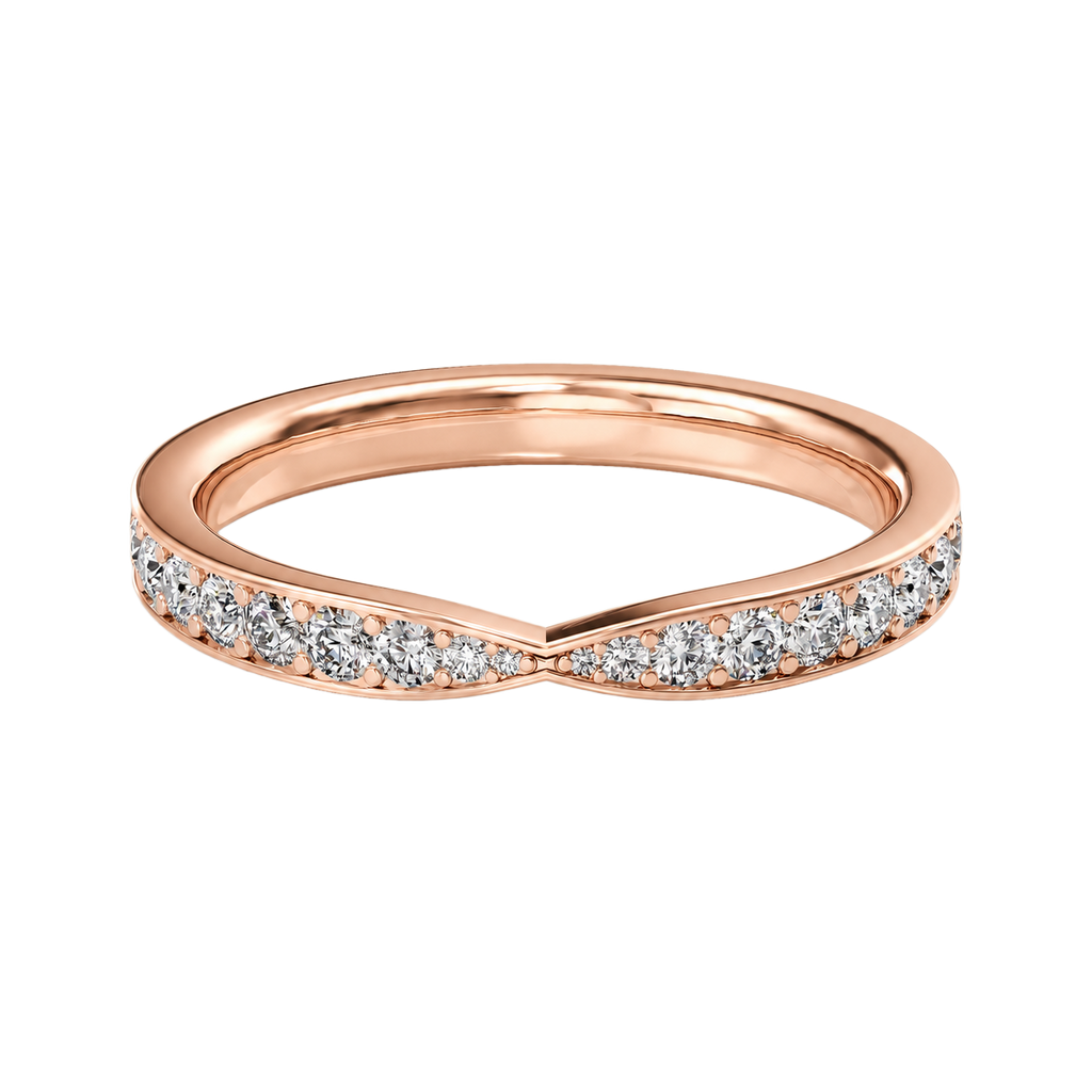 Intersect - Round - Rose Gold - Pavé