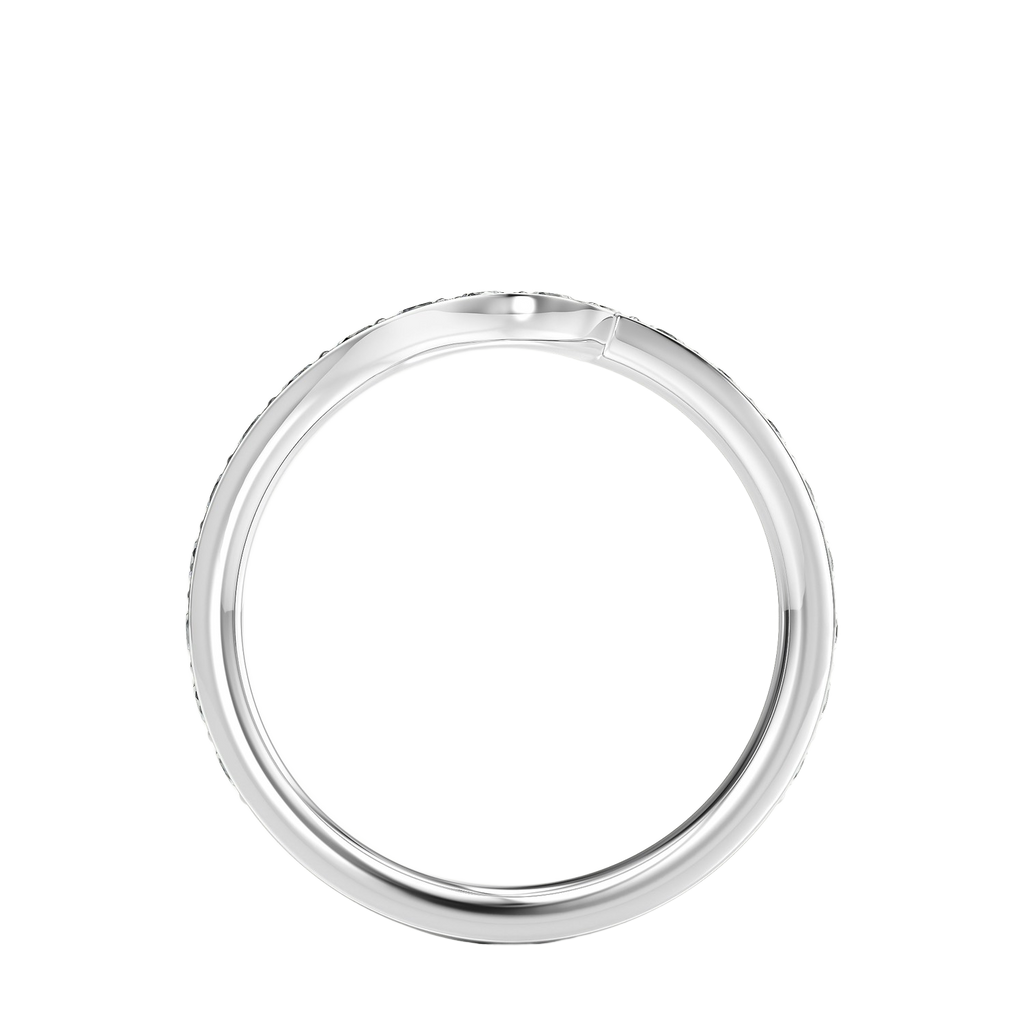 Wave - Round - White Gold - Pavé