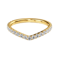 Chevron - Round - Yellow Gold - Pavé