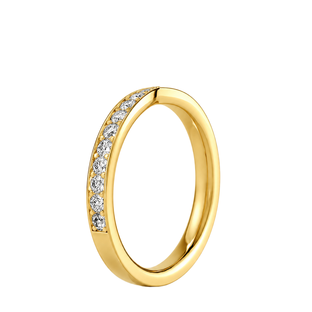 Intersect - Round - Yellow Gold - Pavé