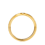 Wave - Round - Yellow Gold - Pavé
