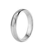 Thin Grooved - White Gold - Plain