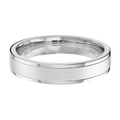 Double Grooved - White Gold - Brushed