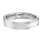 Double Grooved - White Gold - Brushed