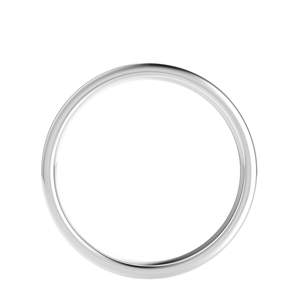 Double Grooved - White Gold - Brushed