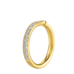 Wave - Round - Yellow Gold - Pavé