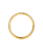 Chevron - Round - Yellow Gold - Pavé
