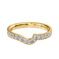 Wave - Round - Yellow Gold - Pavé