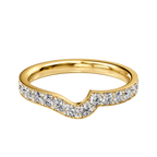 Wave - Round - Yellow Gold - Pavé