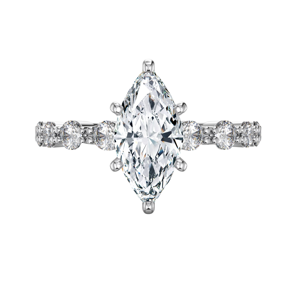 Oppulence - Marquise - White Gold - Pavé