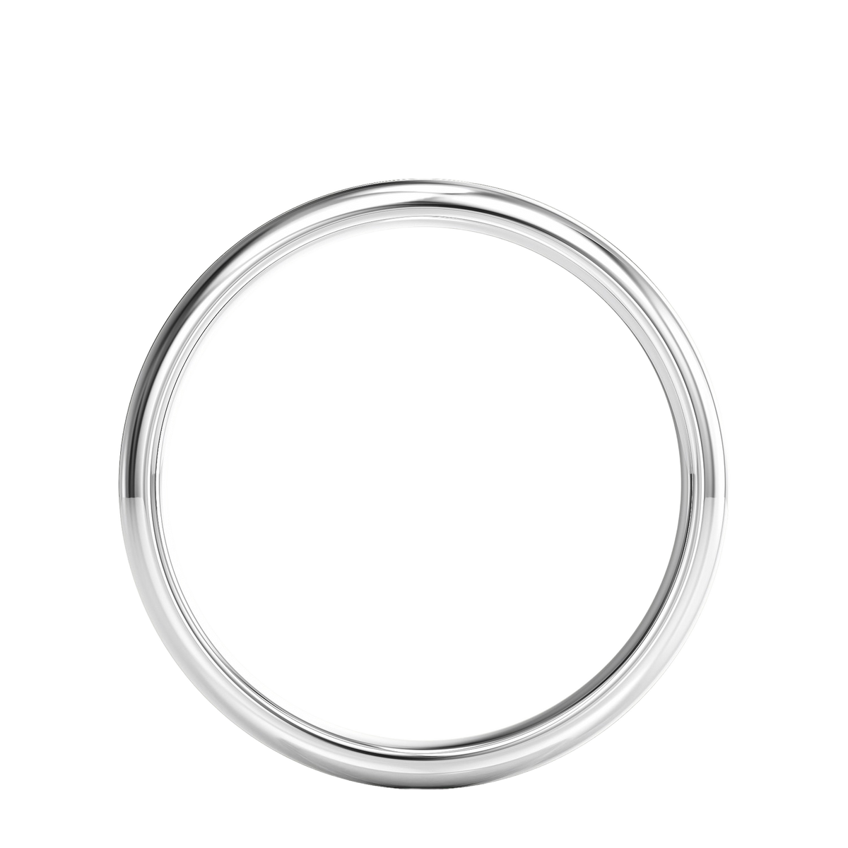 Thin Grooved - White Gold - Plain