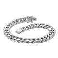 Serpentine Cuban - Link - White Gold - Box Clasp